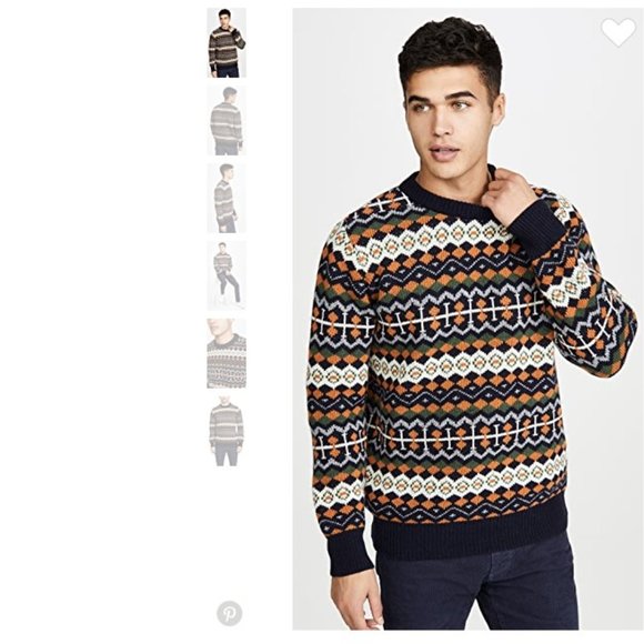 Far Afield NWT Size 1 (Small)- Fair Isle Knit Crewneck Sweater - Picture 1 of 14